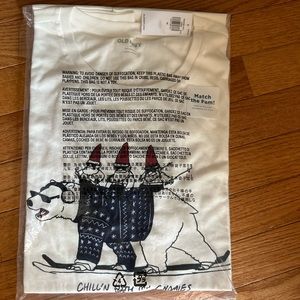 Chill’n With My Gnomies Short Sleeve T-Shirt White M, NWT.